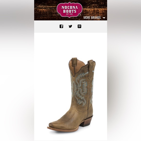 Genuine Leather Nocona Cowboy boots bluebonnet - Picture 2 of 13